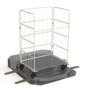 カゴ台車回転台